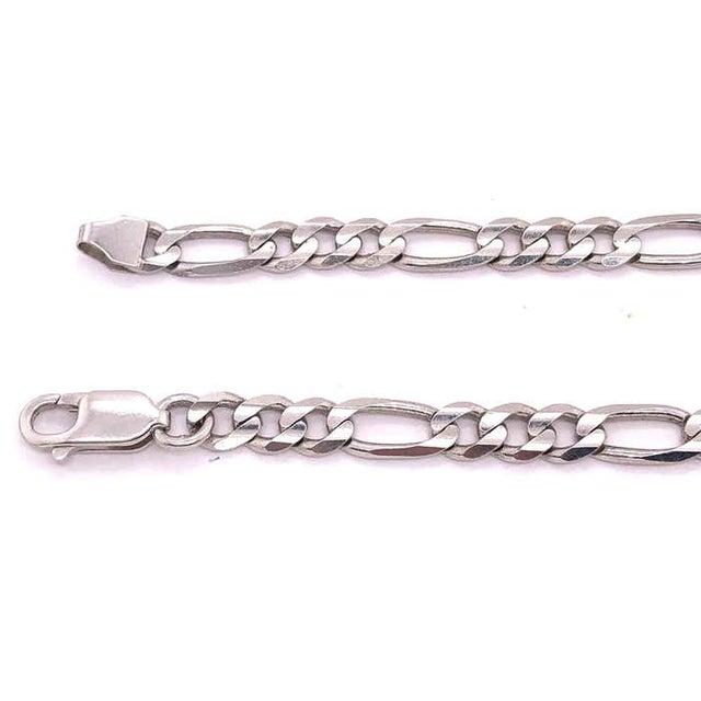 14 Karat White Gold Fancy Link Bracelet For Sale In New York - Image 6 of 7