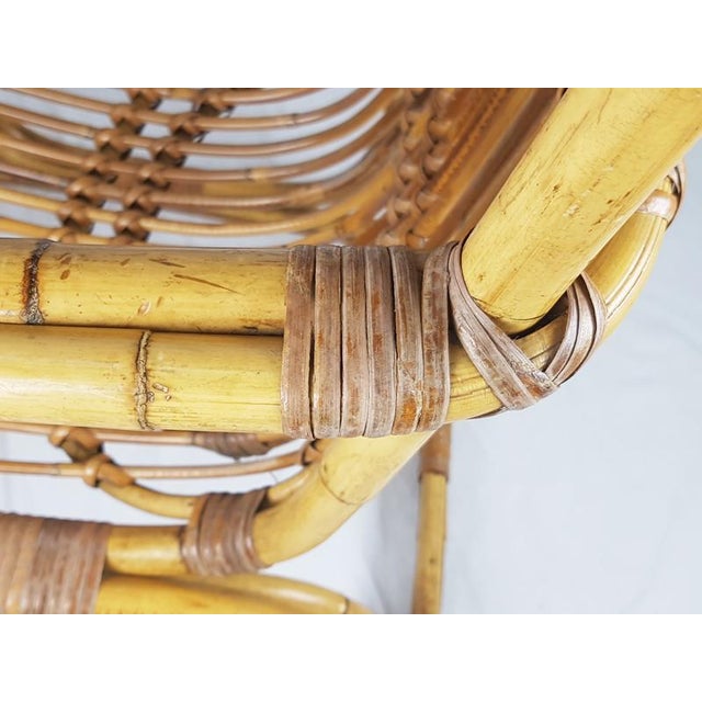 Mid-Century Modern Italian Armchairs in Rattan and Rush, 1960s, Set of 2 For Sale - Image 16 of 18