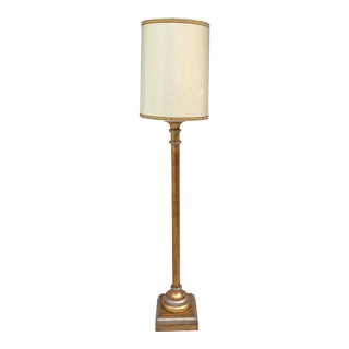 1960's Gilt Gold and Silver Floor Lamp - a Pair For Sale