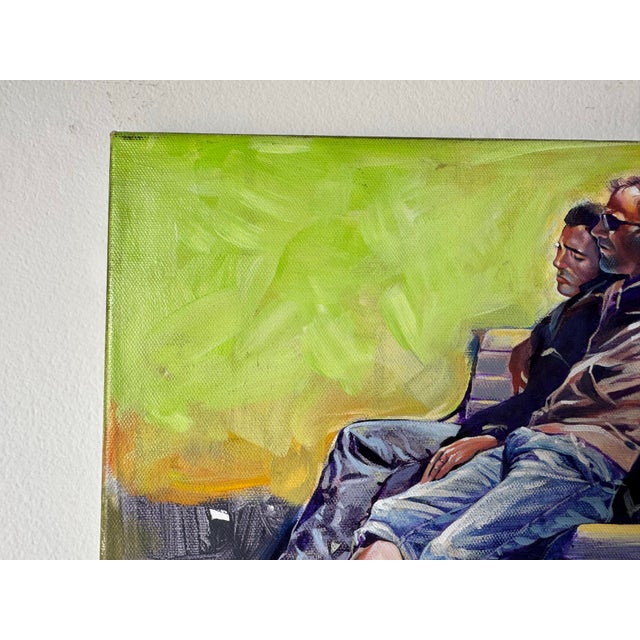 Green Modern Alfred Phillips " Out " Acrylic on Canvas Painting For Sale - Image 8 of 10
