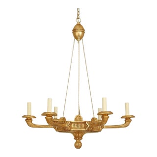 Louis XVI Style Giltwood Chandelier For Sale