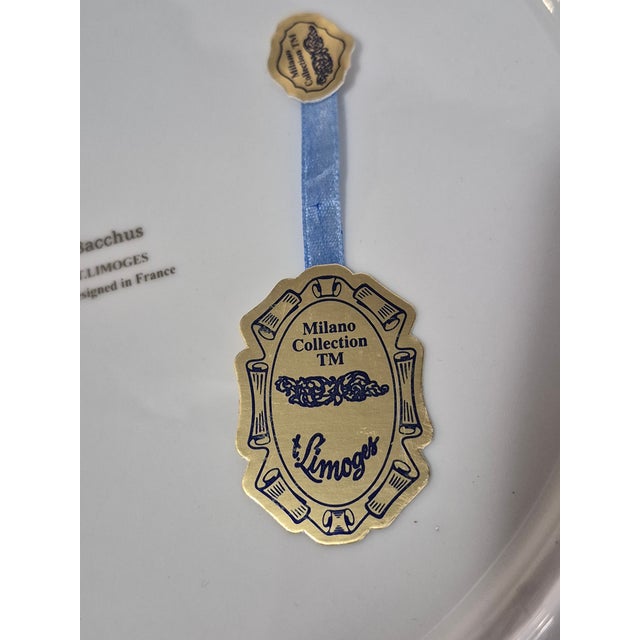 Gold Late 20th Century Bacchus T. Limoges France Cake Plate & Spatula Milano Collection For Sale - Image 8 of 9