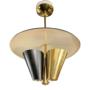 Mid-Century Tricone Reflector Lightolier Attributed Fixture