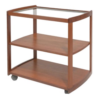 Meredew, Bar Cart, Afromosia, Glass, England, 1970s For Sale