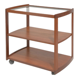 Mid 20th Century Afromosia Serving Trolley by Meredew, Attributed