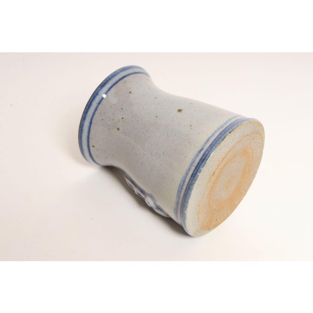 Vintage Gray and Blue Glazed Stoneware Mini Crock / Carafe by Deanna Nichols For Sale In New York - Image 6 of 10