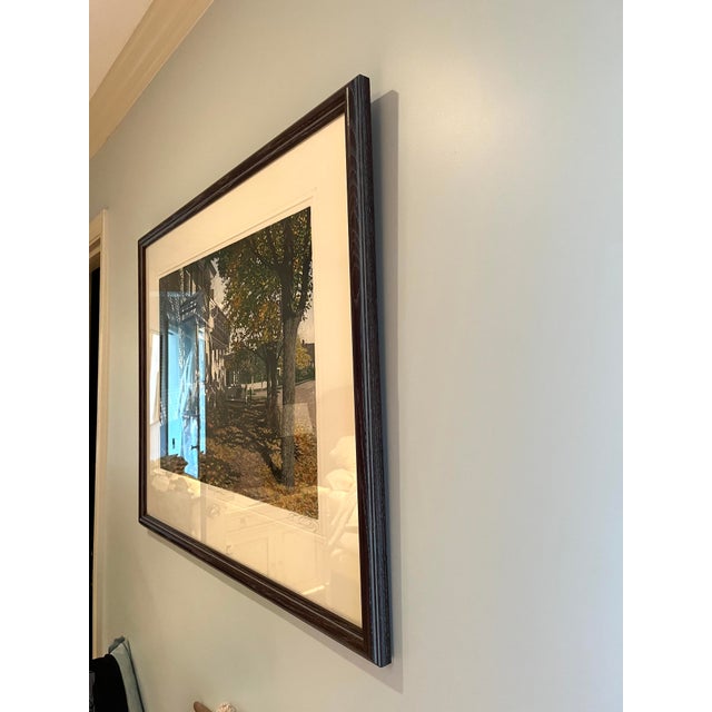 American 1990s Carol Collette 'Falling Leaves' Etched Artwork, Framed For Sale - Image 3 of 5