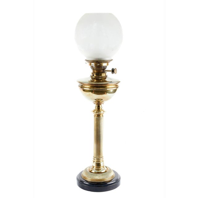 Antique Victorian Brass Oil Lamp, 1880 For Sale - Image 9 of 9