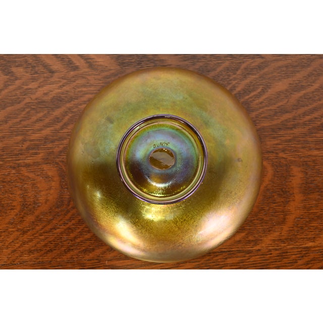 Early 20th Century Steuben Aurene Iridescent Art Glass Fruit Bowl or Center Bowl For Sale - Image 5 of 8