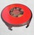 Chinoiserie Vintage Japanese Chinoiserie Round Red Black Low Level Coffee Table For Sale - Image 3 of 7