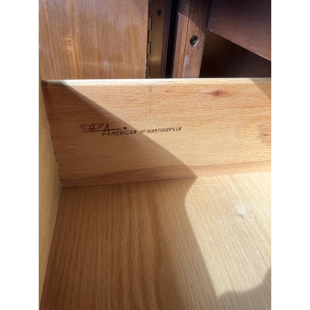 Wood Vintage American of Martinsville Gentleman's Chest Style Dresser For Sale - Image 7 of 11