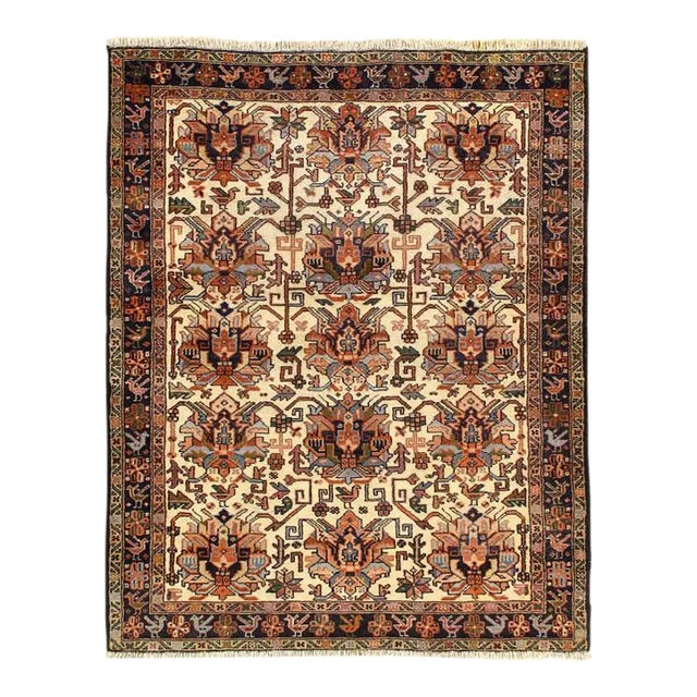 Late 19th Century Persian Antique Heriz Rug For Sale