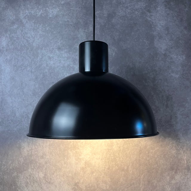 Vintage Black Pendant Lamp by Jo Hammerborg for Fog & Mørup, 1970s, in Flawless conditions. Designed 1970 to 1979 This...