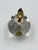 Glass Venetian Art Glass Apple Paperweight W/Brass Leaf & Stem Bullicante Bubbles For Sale - Image 7 of 7
