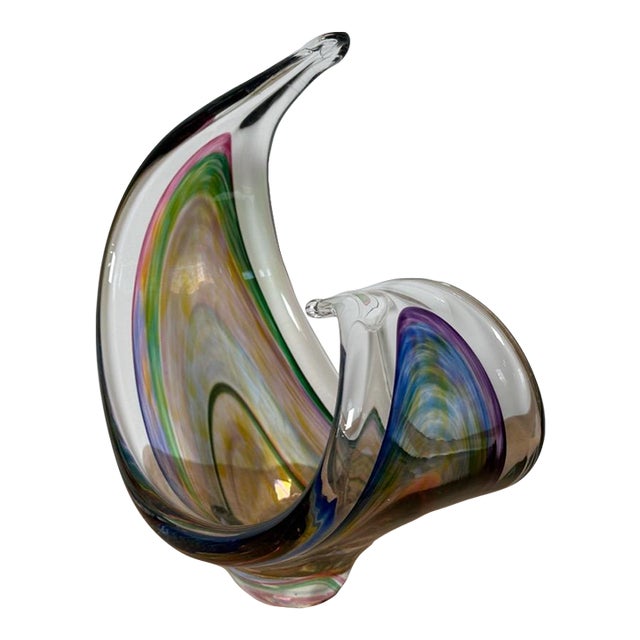 Poutini Basket Freeform by Hokitika Art Glass Studio, New Zealand For Sale