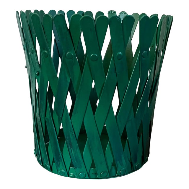 English Zinc Lattice Form Orchid Cachepot or Cover for Terracotta Flower Pot For Sale