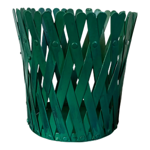 English Zinc Lattice Form Orchid Cachepot or Cover for Terracotta Flower Pot