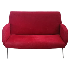 Vintage Italian Red Sofa, 1950s