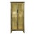 Oriental Distressed Light Olive Green Tall Narrow Noodle Cabinet Armoire For Sale