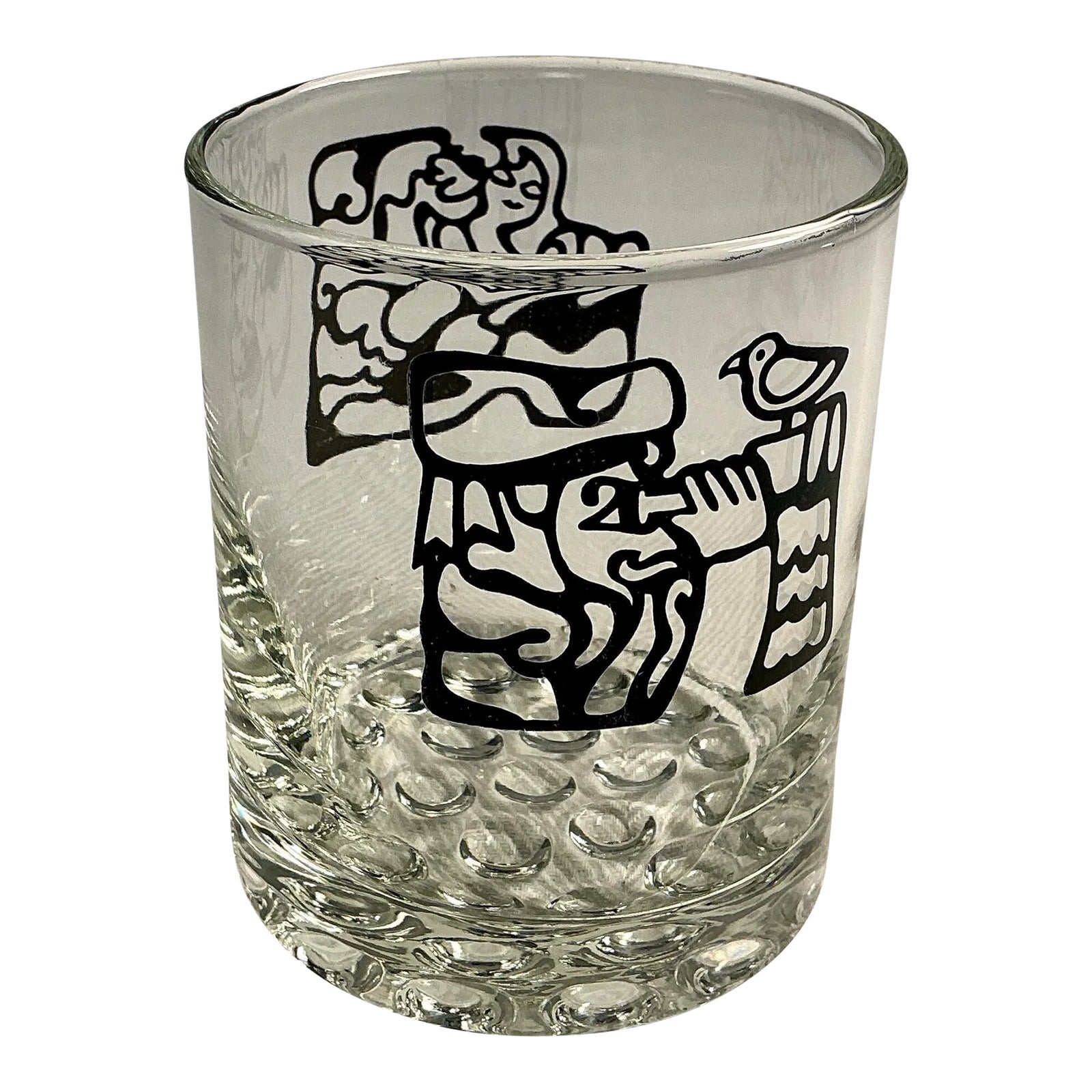 Vintage 1970s Pop Art Rocks Glass | Chairish