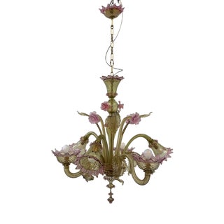 Chandelier in Murano Glass attributed to the Cesare Toso Company, 1960s For Sale