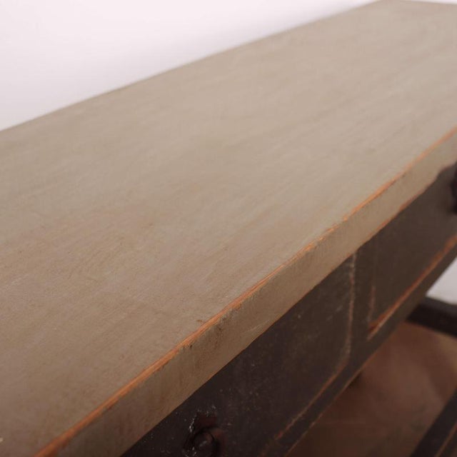 English Painted Server in Pine, 1920s For Sale - Image 10 of 11