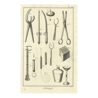 Antonio Baratti, Forceps and Bladed Instruments, Diderot Surgery Plate Xxiii, 1772, Engraving For Sale