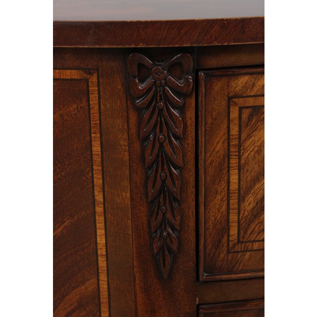 Councill Craftsman Inlaid Mahogany Demilune Chest For Sale - Image 14 of 15