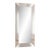 Vintage Polished Stainless Steel Beveled Floor / Wall Mirror For Sale