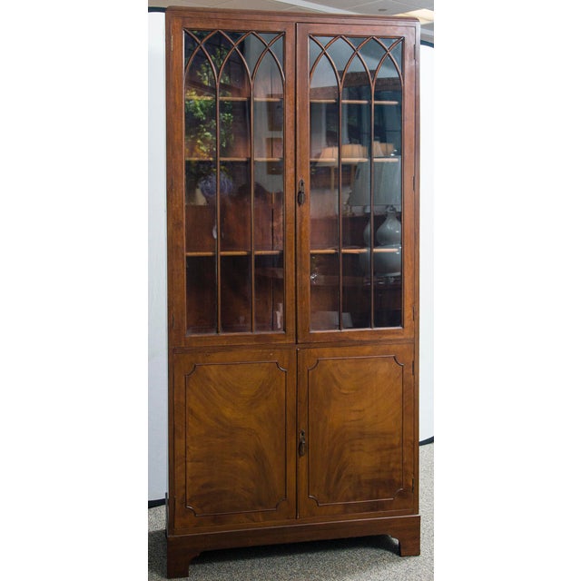 English Mahogany Display Cabinet Chairish