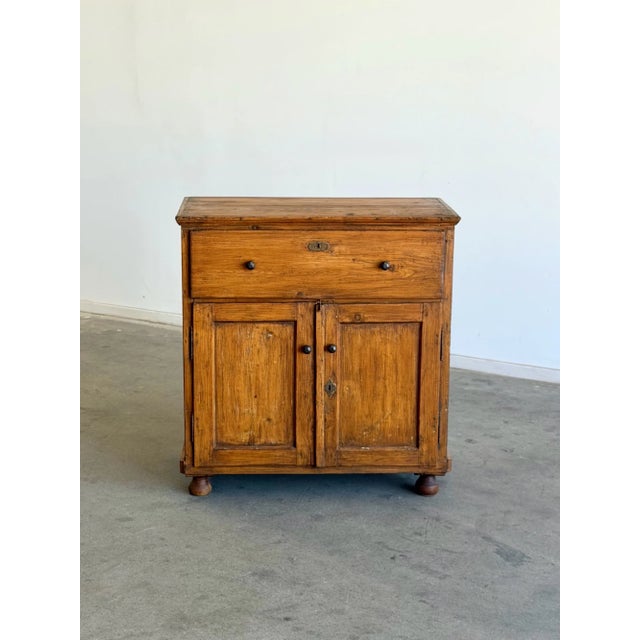 1960s Antique Pine Cupboard Cabinet For Sale - Image 5 of 18