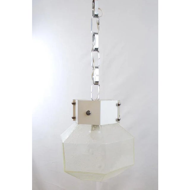 Polygonal Chandelier in Pulegoso Glass in the Style of Gaetano Sciolari, 1970s For Sale - Image 11 of 13