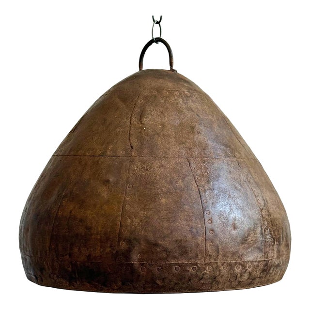 Vintage Industrial Farmhouse Iron Pendant Light For Sale