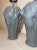 Pair of Vintage Figural Elephant Heavy Gray Painted Metal Electric Table Lamps For Sale In New York - Image 6 of 12