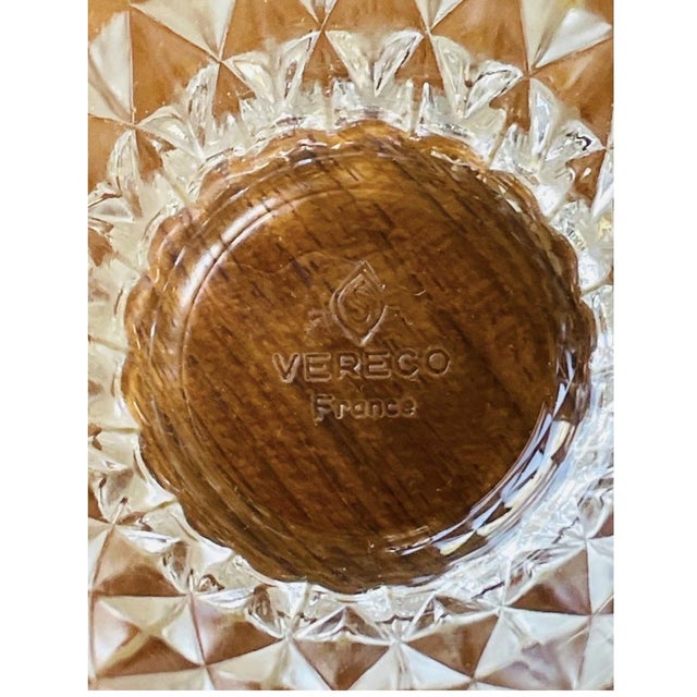 1970s Vintage Diamond Cut Water Glasses from Vereco Duralex, France, 1950s, Set of 6 For Sale - Image 5 of 11