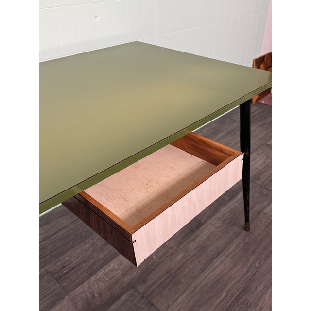 Black Vintage Italian Dining Table and Formica Chairs, Set of 7 For Sale - Image 8 of 18