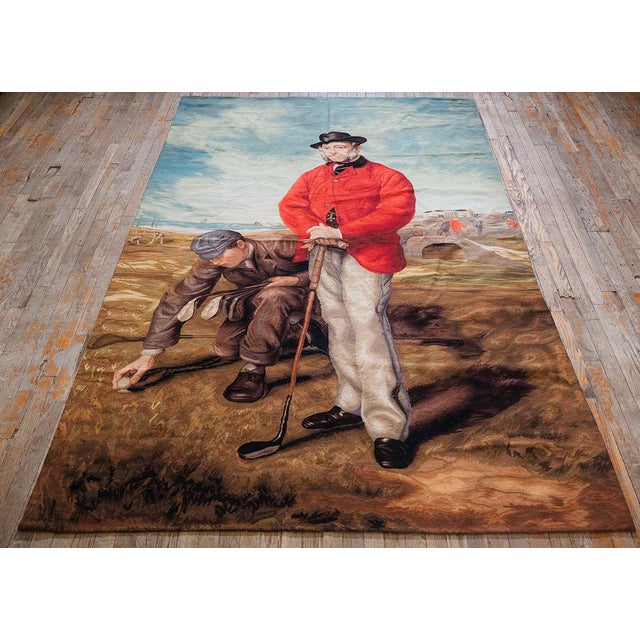 Late 19th Century 1875 Antique Elegant Figural Tapestry European Flat Weave For Sale - Image 5 of 10