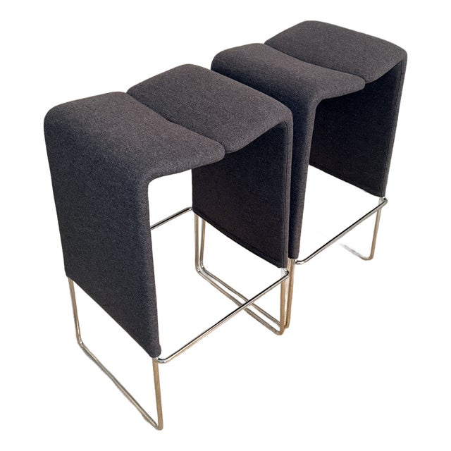 Pair B&b Italia Lazy Barstools For Sale