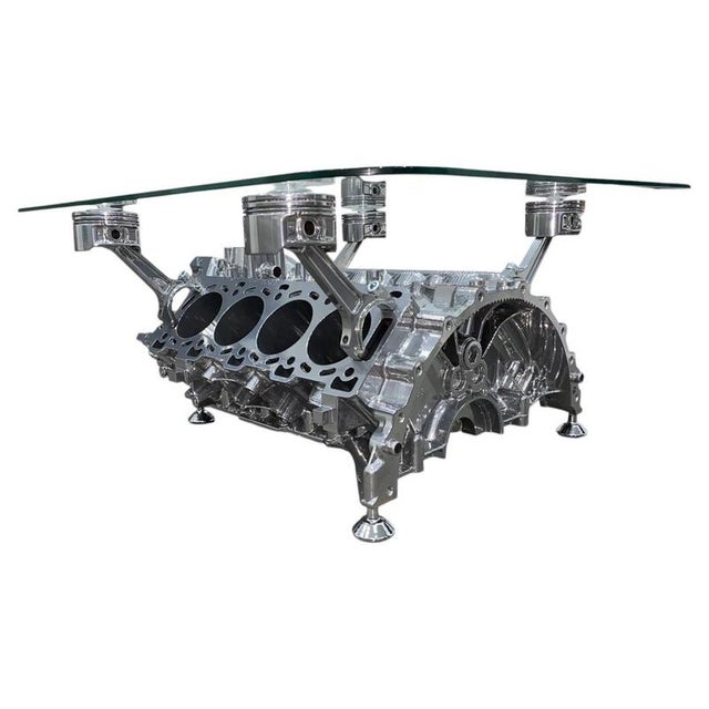 Jaguar V8 Engine Block Coffee Table | Chairish