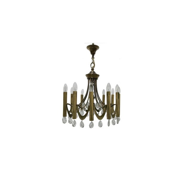 Brass Chandelier attributed to Gaetano Sciolari, 1960s For Sale - Image 10 of 10
