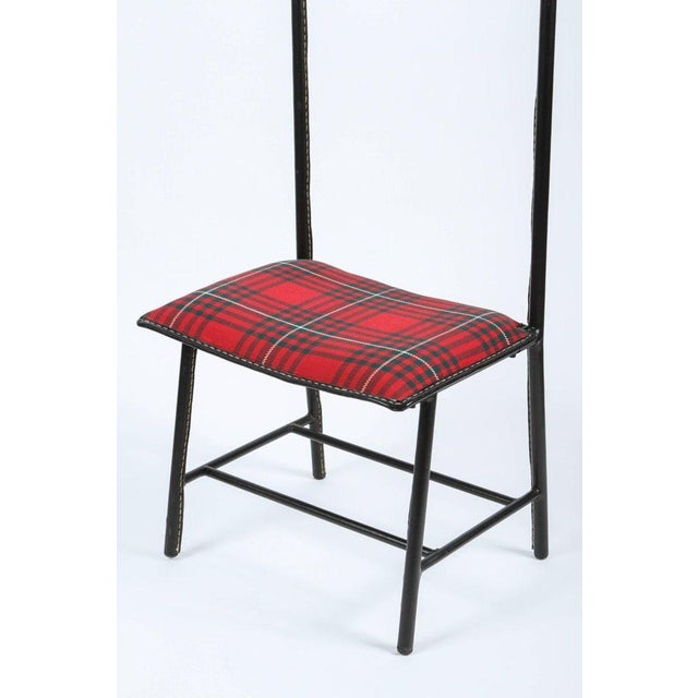 Jacques Adnet Valet Leather Wrapped With Original Tartan Plaid For Sale - Image 4 of 17