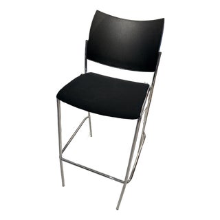 Modern Mayline Black Bar Stool (Set of 2) For Sale