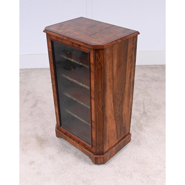 Victorian Sheet Case Music Cabinet in Walnut, 1880s For Sale - Image 3 of 10