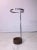 Modernist Steel and Round Wood Base Umbrella Stand For Sale - Image 9 of 11