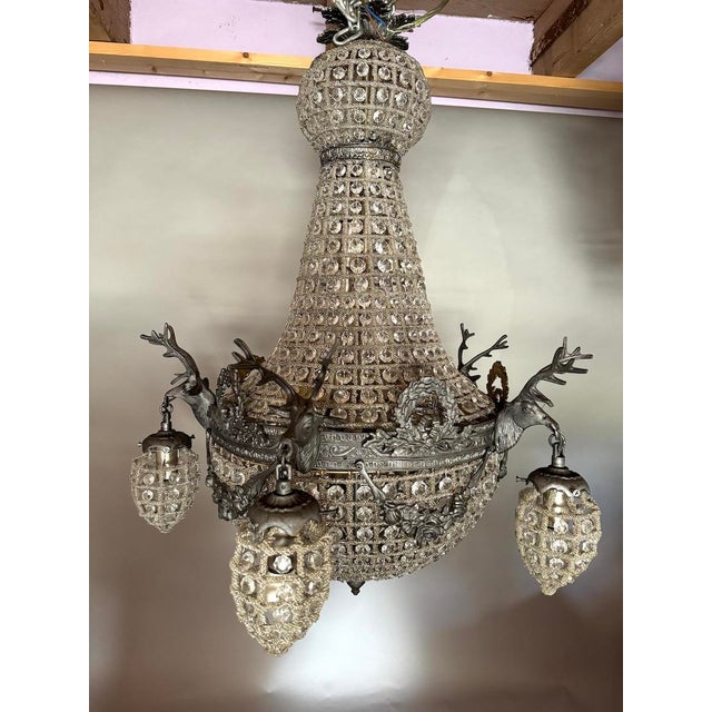 1980s French Louis XVI Charcoal Bronze Chandeliers - Pair For Sale - Image 15 of 18