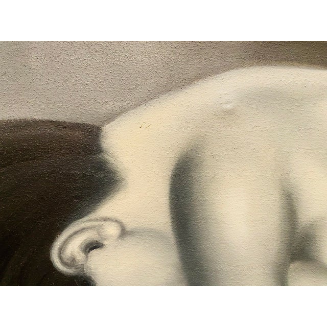 1990s Expressionist Figurative Nude Oil Painting on Canvas in the Style of Harvey Edwards ‘ Silent Shadow’ For Sale - Image 9 of 10