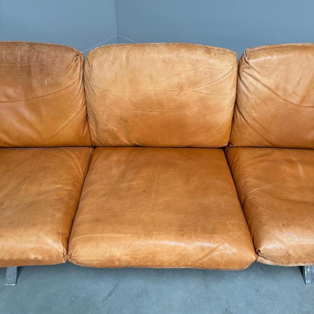 Cognac Leather DS31 Sofa from de Sede, 1970s For Sale - Image 8 of 17