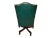 Traditional Hancock and Moore Green Leather Executive Desk Chair For Sale - Image 3 of 6