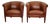 Vintage Dutch Cognac Colored Leather Club Chairs, 1970s, Set of 2 For Sale