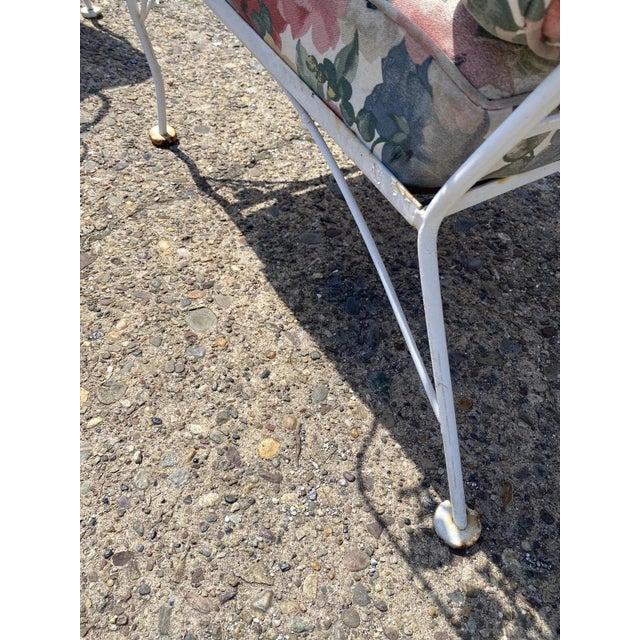 Vintage Meadowcraft Style Dogwood Wrought Iron Garden Patio Set Sofa Chairs - 3 Pc Set For Sale - Image 11 of 12